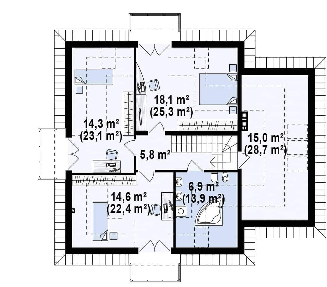 Q 530 – Grundriss Obergeschoss